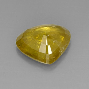 Sphene Gemstone in 15.2 x 13.6 mm Size for Sale, Sphene Stone in Greenish Golden Color