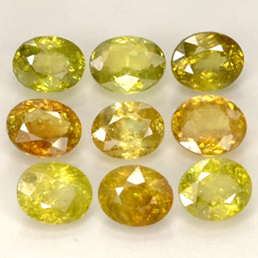 7.33 ct Multicolor Sphene Gemstone, Sphene Gem in Oval Facet Shape for Sale.