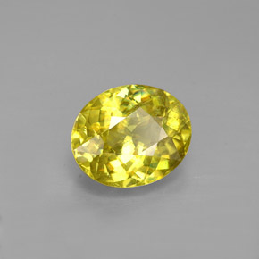 1.83 ct Yellow Sphene Stone, Natural Sphene in Oval Facet Shape for Sale
