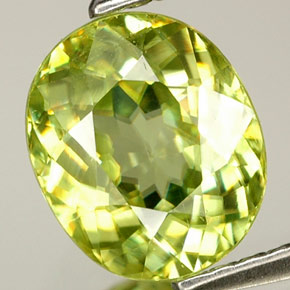 1.76 ct Multicolor Sphene Stone, Natural Sphene in Oval Facet Shape for Sale