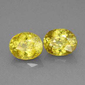 3.48 ct Yellow Sphene Stone, Natural Sphene in Oval Facet Shape for Sale