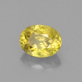 1.28 ct Yellow Sphene Stone, Natural Sphene in Oval Facet Shape for Sale