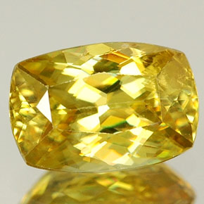 0.99 ct Yellow Sphene Gemstone, Sphene Gem in Cushion-Cut Shape for Sale.