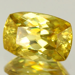 0.99 ct Yellow Sphene Stone, Natural Sphene in Cushion-Cut Shape for Sale