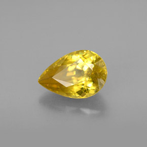 1.53 ct Yellow Sphene Stone, Natural Sphene in Pear Facet Shape for Sale