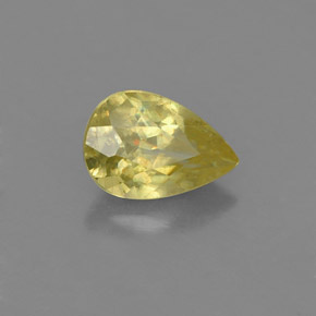 0.99 ct Gold Sphene Stone, Natural Sphene in Pear Facet Shape for Sale