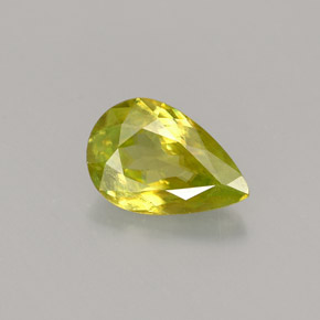 1.18 ct Green Sphene Gemstone, Sphene Gem in Pear Facet Shape for Sale.