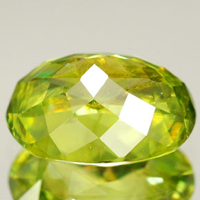 Sphene Gemstone in 9 x 7 mm (calibrated) Size for Sale, Sphene Stone in Lime Green Color