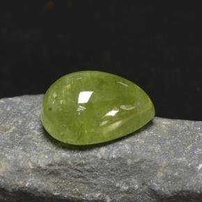6.90 ct Green Sphene Stone, Natural Sphene in Pear Cabochon Shape for Sale