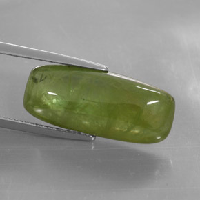 16.14 ct Green Sphene Stone, Natural Sphene in Fancy Cabochon Shape for Sale