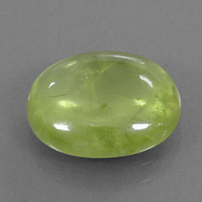5.40 ct Green Sphene Stone, Natural Sphene in Oval Cabochon Shape for Sale