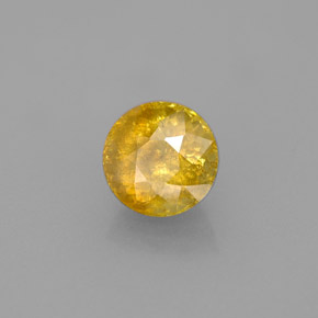 1.73 ct Yellow Sphene Stone, Natural Sphene in Round Facet Shape for Sale