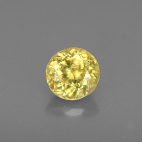 0.45 ct Gold Sphene Gemstone, Sphene Gem in Round Facet Shape for Sale.