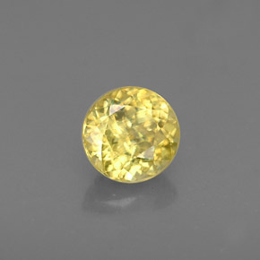 0.45 ct Gold Sphene Stone, Natural Sphene in Round Facet Shape for Sale