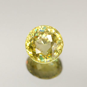 0.36 ct Yellow Sphene Stone, Natural Sphene in Round Facet Shape for Sale