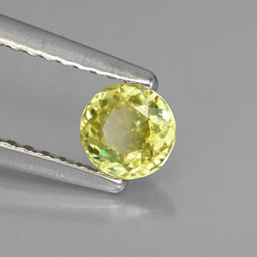 0.40 ct Yellow Sphene Stone, Natural Sphene in Round Facet Shape for Sale