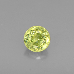 0.36 ct Green Sphene Gemstone, Sphene Gem in Round Facet Shape for Sale.