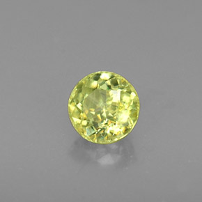 0.36 ct Green Sphene Stone, Natural Sphene in Round Facet Shape for Sale