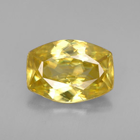 1.66 ct Yellow Sphene Gemstone, Sphene Gem in Barrel Shape for Sale.