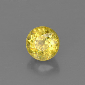 0.73 ct Yellow Sphene Stone, Natural Sphene in Round Facet Shape for Sale