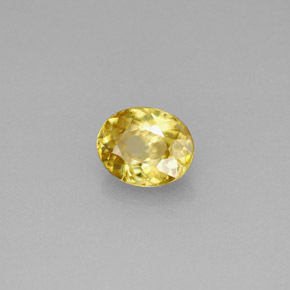 0.75 ct Yellow Sphene Stone, Natural Sphene in Oval Facet Shape for Sale