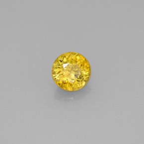 0.56 ct Yellow Sphene Stone, Natural Sphene in Round Facet Shape for Sale