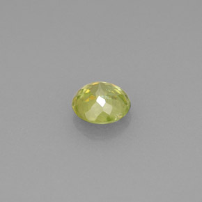 Sphene Gemstone in 5 mm (calibrated) Size for Sale, Sphene Stone in Lime Green Color