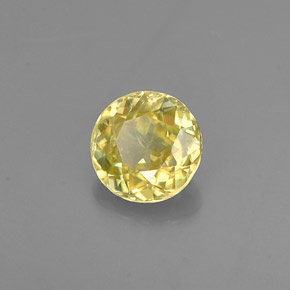 0.51 ct Yellow Sphene Stone, Natural Sphene in Round Facet Shape for Sale