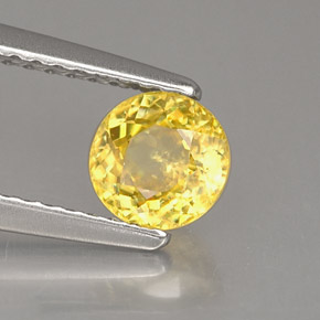 0.73 ct Yellow Sphene Stone, Natural Sphene in Round Facet Shape for Sale