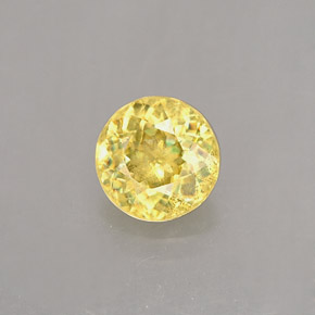 0.50 ct Yellow Sphene Stone, Natural Sphene in Round Facet Shape for Sale