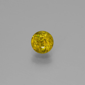 0.51 ct Gold Sphene Gemstone, Sphene Gem in Round Facet Shape for Sale.