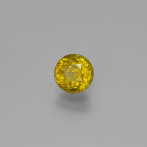 0.51 ct Gold Sphene Stone, Natural Sphene in Round Facet Shape for Sale
