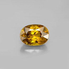 1.74 ct Multicolor Sphene Gemstone, Sphene Gem in Oval Facet Shape for Sale.