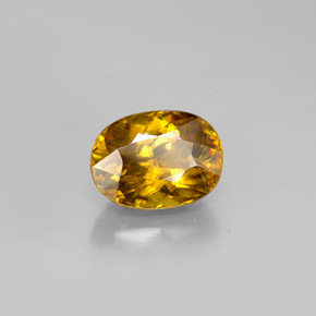 1.74 ct Multicolor Sphene Stone, Natural Sphene in Oval Facet Shape for Sale