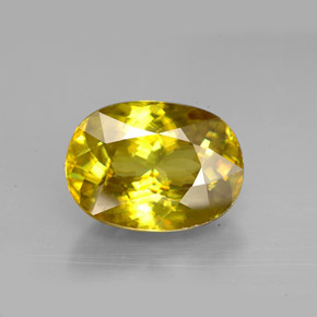 5.61 ct Multicolor Sphene Gemstone, Sphene Gem in Oval Facet Shape for Sale.