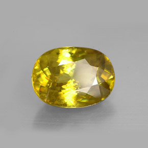5.61 ct Multicolor Sphene Stone, Natural Sphene in Oval Facet Shape for Sale