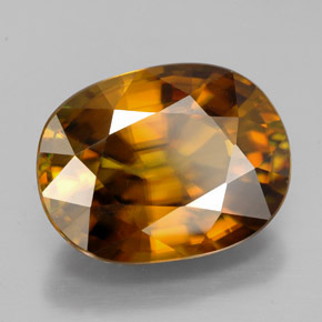 7.00 ct Multicolor Sphene Stone, Natural Sphene in Oval Facet Shape for Sale