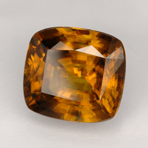 6.59 ct Brown Sphene Gemstone, Sphene Gem in Cushion-Cut Shape for Sale.
