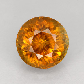 1.70 ct Orange Sphene Gemstone, Sphene Gem in Round Facet Shape for Sale.