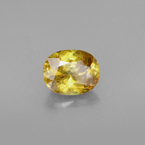 1.59 ct Yellow Sphene Stone, Natural Sphene in Oval Facet Shape for Sale