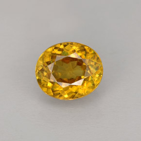 1.12 ct Yellow Sphene Stone, Natural Sphene in Oval Facet Shape for Sale