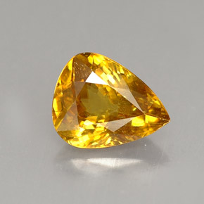 1.56 ct Orange Sphene Gemstone, Sphene Gem in Pear Facet Shape for Sale.