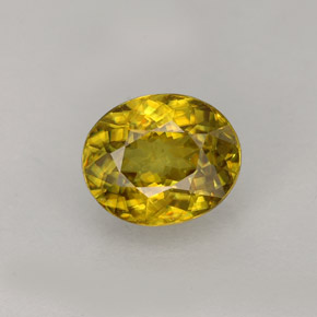 1.21 ct Multicolor Sphene Gemstone, Sphene Gem in Oval Facet Shape for Sale.