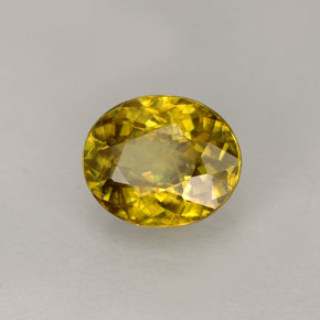 1.21 ct Multicolor Sphene Stone, Natural Sphene in Oval Facet Shape for Sale