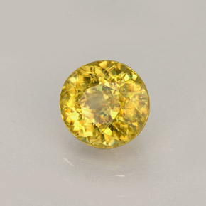 1.17 ct Yellow Sphene Stone, Natural Sphene in Round Facet Shape for Sale