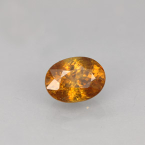 0.99 ct Orange Sphene Stone, Natural Sphene in Oval Facet Shape for Sale