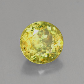 0.95 ct Yellow Sphene Stone, Natural Sphene in Round Facet Shape for Sale