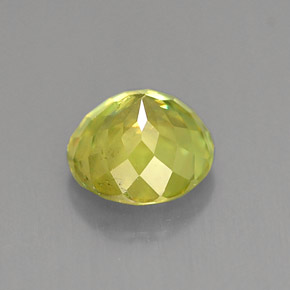 Sphene Gemstone in 6 mm (calibrated) Size for Sale, Sphene Stone in Greenish Golden Color