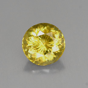 0.98 ct Yellow Sphene Gemstone, Sphene Gem in Round Facet Shape for Sale.