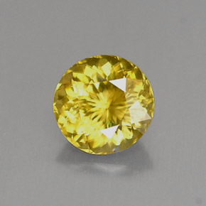 0.98 ct Yellow Sphene Stone, Natural Sphene in Round Facet Shape for Sale